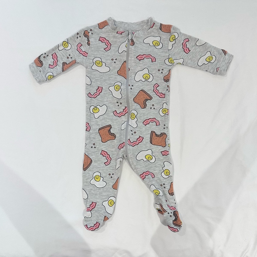 Breakfast zippy footed pyjamas!